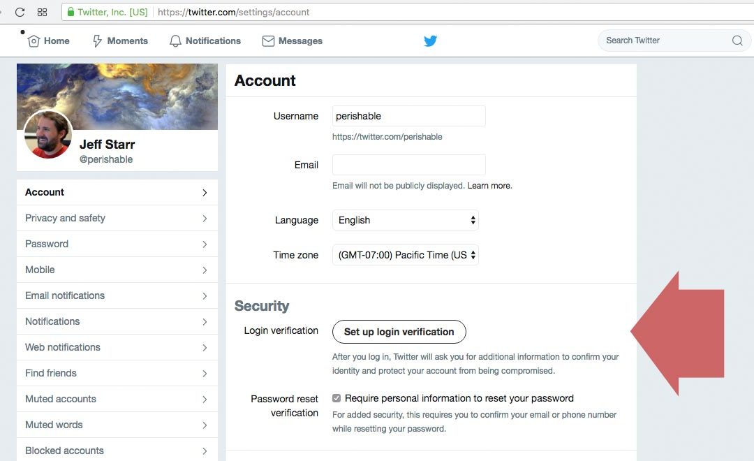 Twitter Login Verification Bug