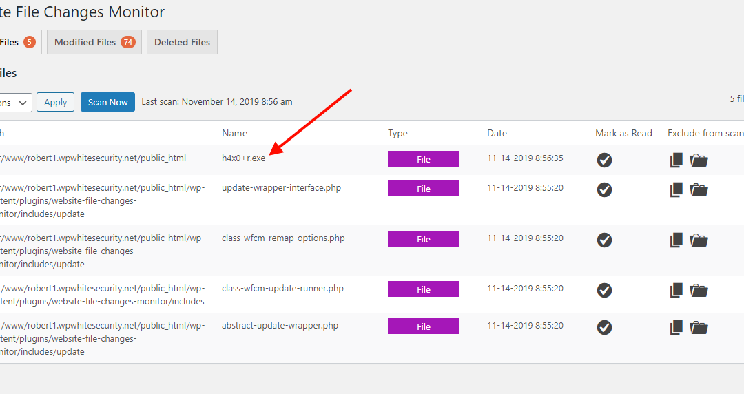 WFCM 1.4 – Improved file changes coverage for WordPress websites