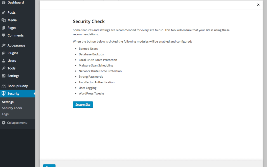 New One-Click WordPress Security Check in iThemes Security