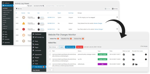 WFCM 1.6: full integration with WP Activity Log